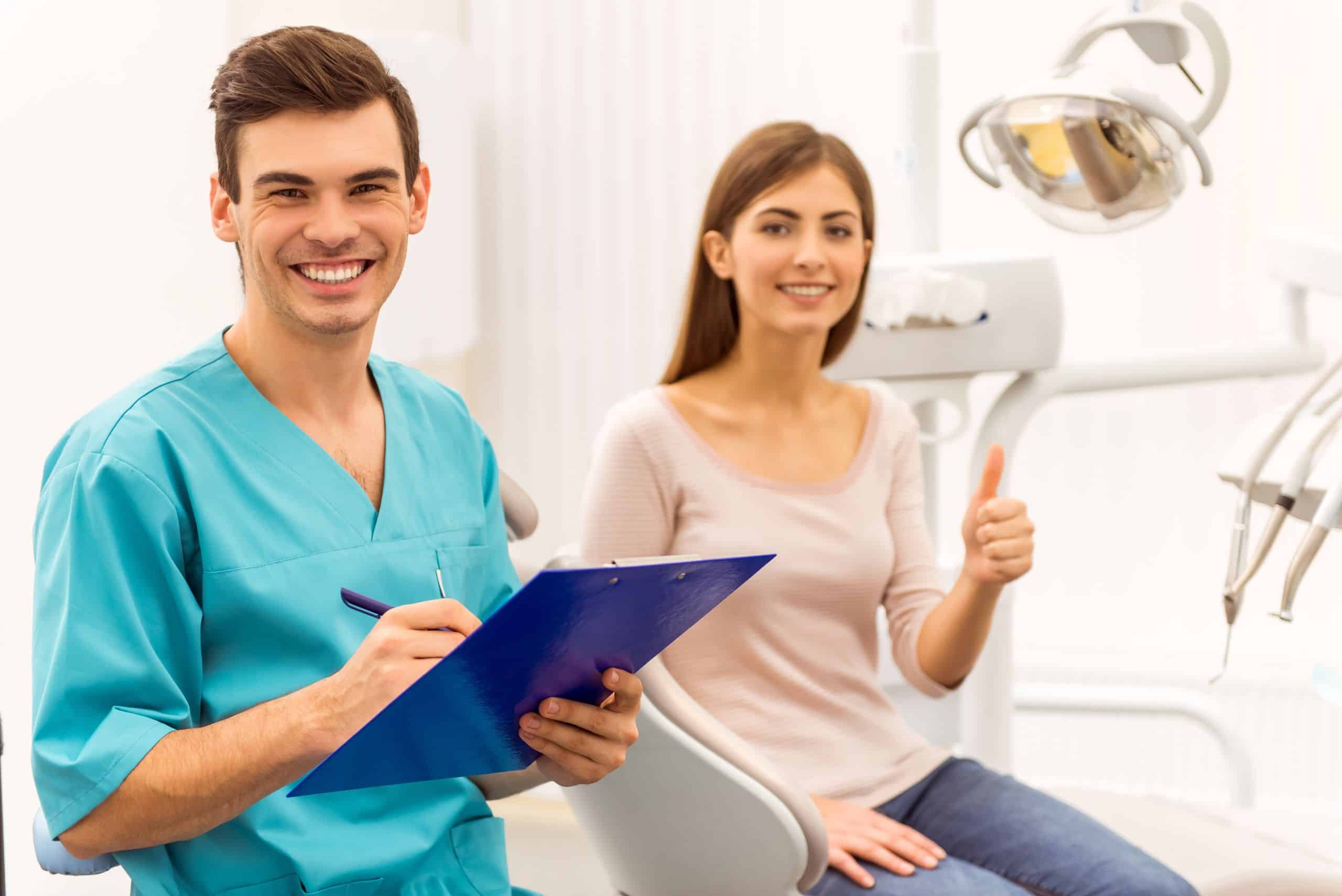 Professional dentist Preventative Care to patient